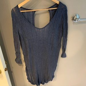 Blue free people top
